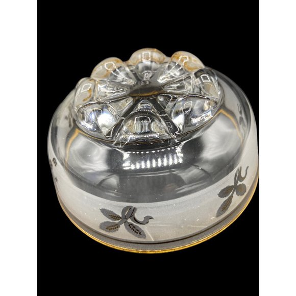 6 Vintage Frosted and Gold Leaf design Dessert Bowls 1960's 4 1/2 inch - Picture 3 of 16